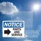 Signmission Parts And Service (Right Arrow), 10 in W x Rectangle, Plastic OS-2PACK-NS-P-710-L-17136 - alternate 2